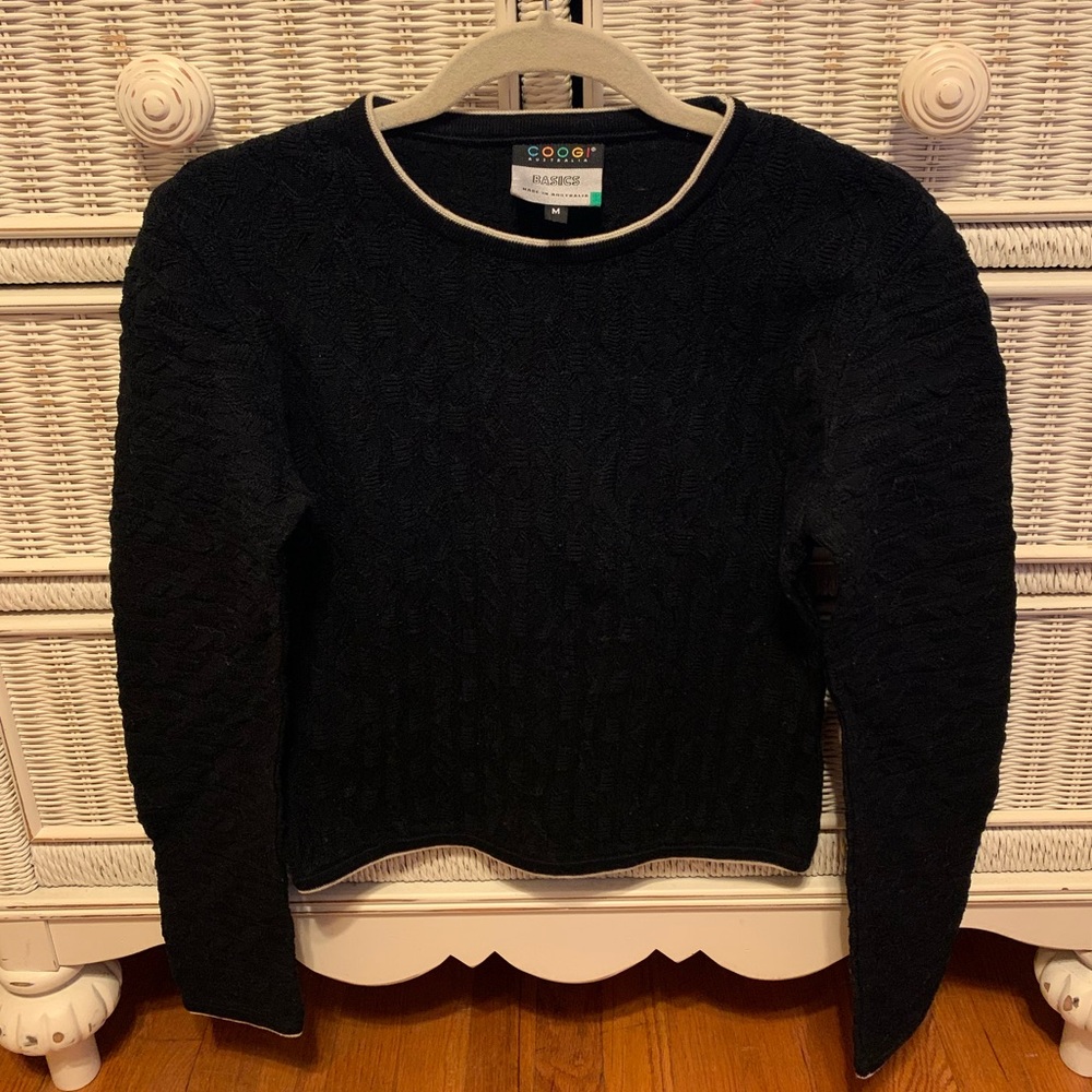 COOGI Black Crewneck Sweater